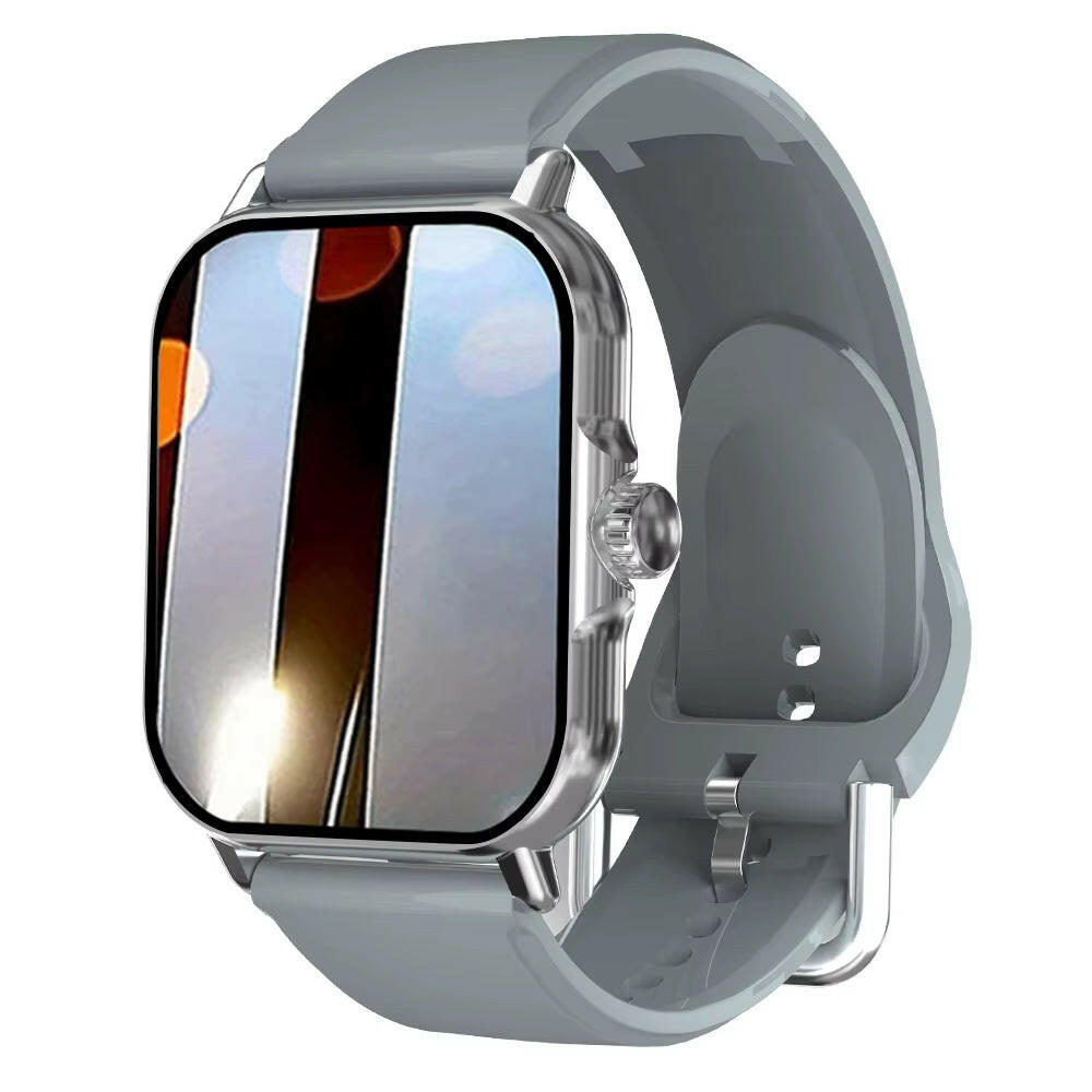 2024 Smartwatch for Men and Women - Full Touch Screen Fitness Tracker with Bluetooth Calling Function Silvery