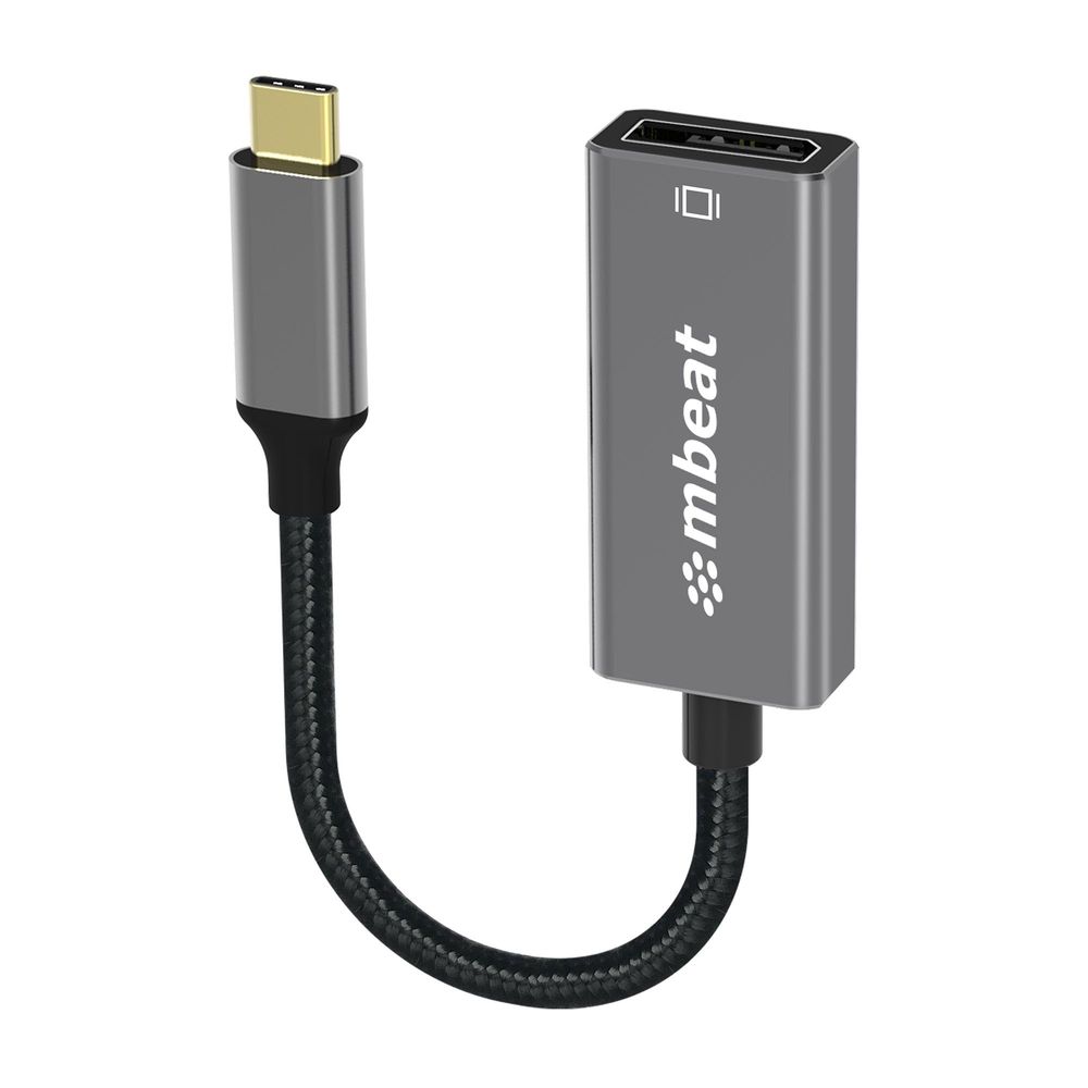 MB-XAD-CDP - mbeat Tough Link USB-C to DisplayPort Adapter - Space Grey