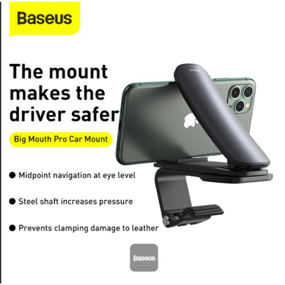 BAS24858 - Baseus Big Mouth Pro Phone Car Mount Black