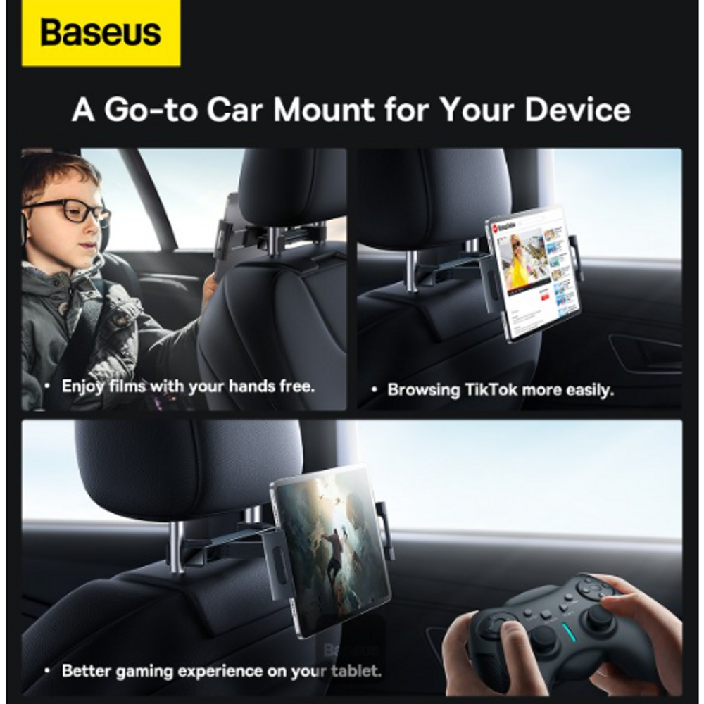 BAS61358 - Baseus Backseat Car Mount Tablet Holder Black