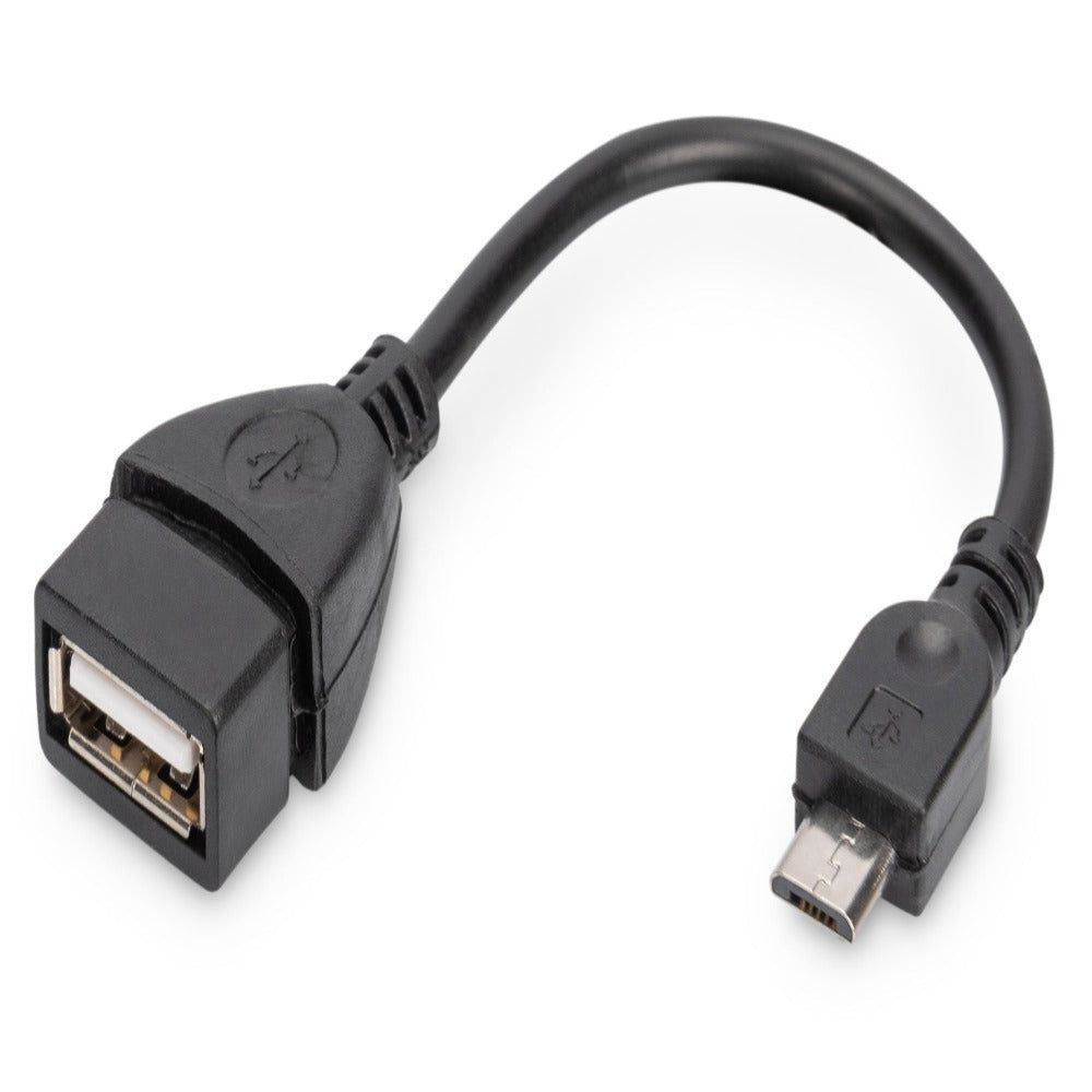 Digitus micro USB 2.0 Type B (M) to USB Type A (F) Adapter Cable