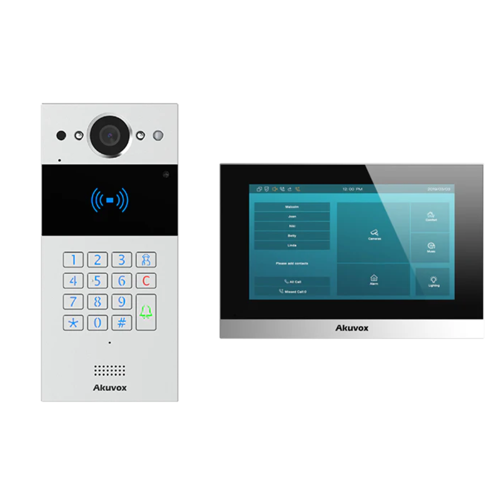 IntercomKit-IP - Akuvox SIP Intercom Kit doorphone with a numeric keypad & 7" Indoor Monitor