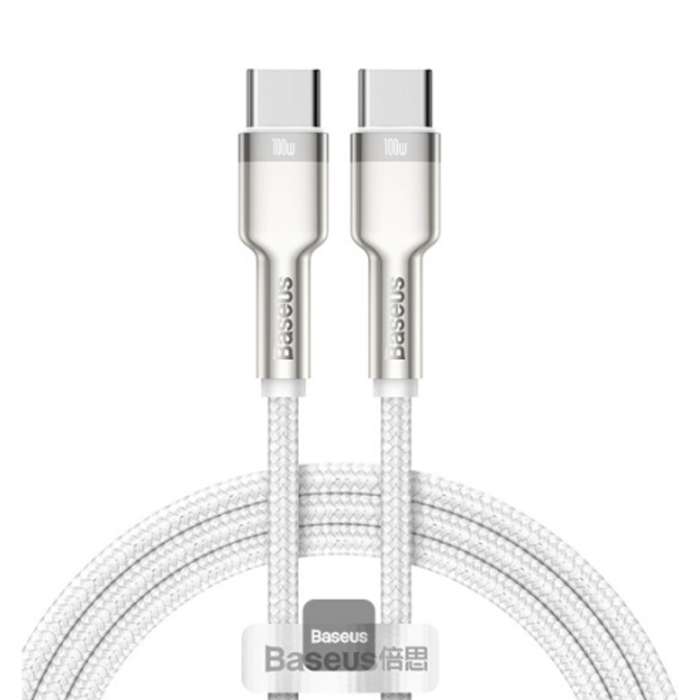 BAS02337 - Baseus Cafule Series Metal Data Cable Type-C to Type-C 100W 1m White