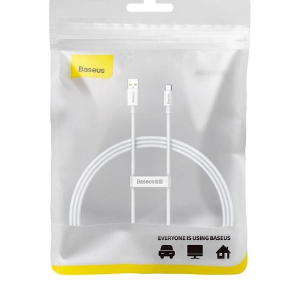 BAS31932 - Baseus Superior Series Fast Charging Data Cable USB to Type-C 100W 1m Moon White