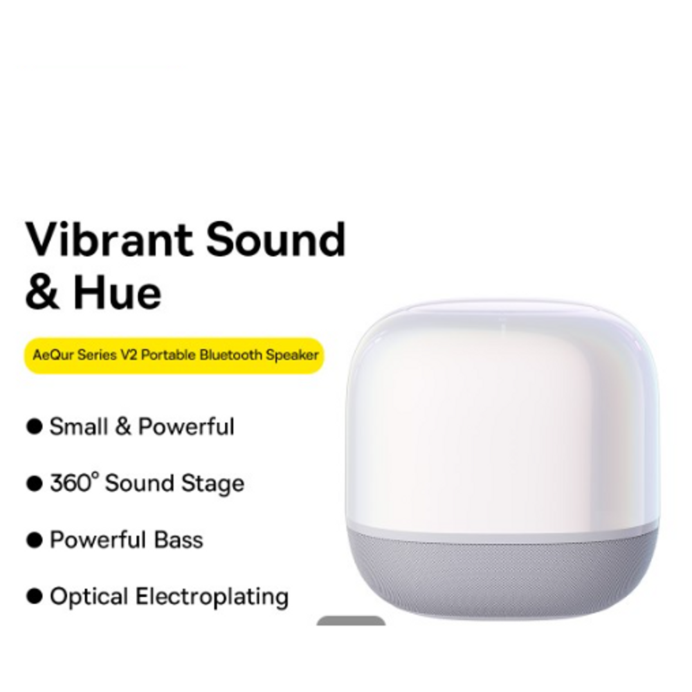 BAS34643 - Baseus AeQur V2 Wireless Speaker Moon White