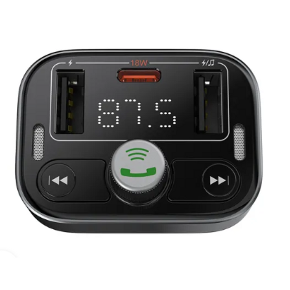 BAS43355 - Baseus S-09 Pro Series Car FM Transmitter Cluster Black