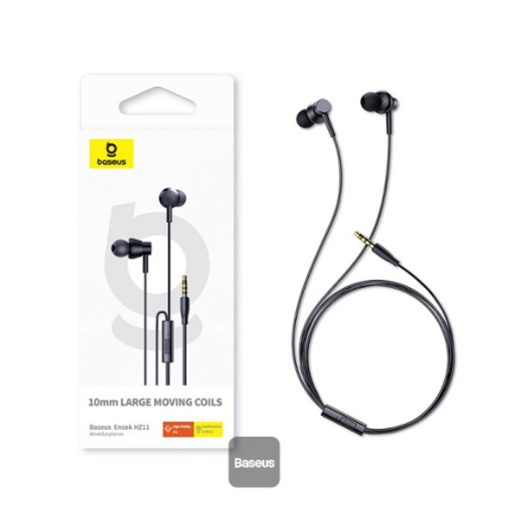 BAS45694 - Baseus Encok HZ11 Wired Earphones Cluster Black