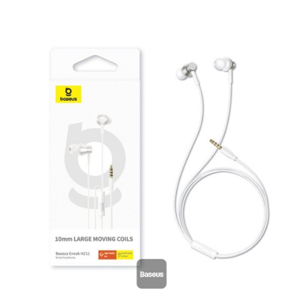 BAS45700 - Baseus Encok HZ11 Wired Earphones Moon White