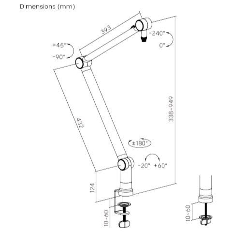 BT-MPS06-1 - Bracom MPS06-1 PROFESSIONAL MICROPHONE BOOM ARM STAND