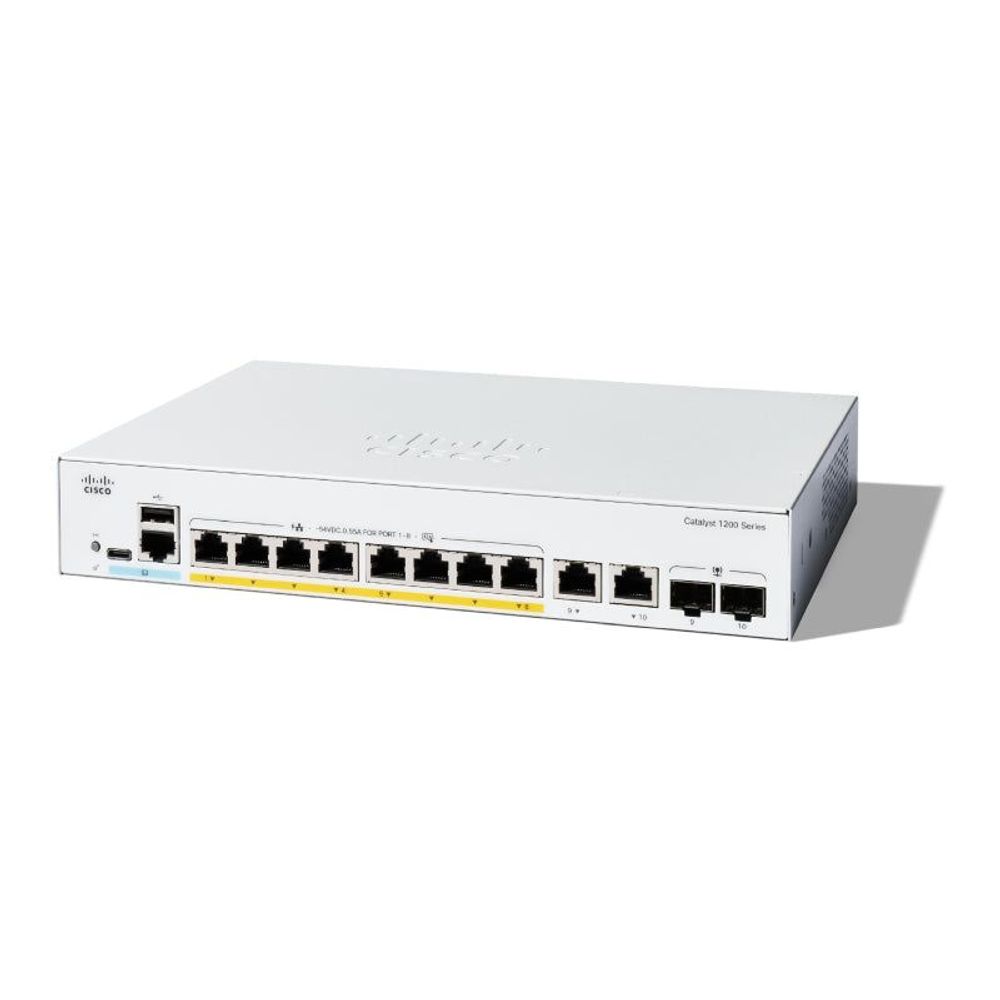 C1200-8P-E-2G - Catalyst 1200 8-port GE, PoE, Ext PS, 2x 1G SFP