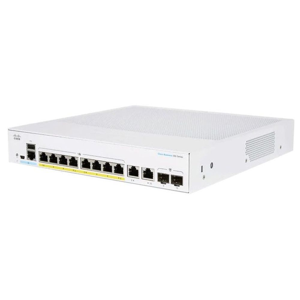 CBS250-8PP-E-2G-AU - Cisco CBS250 Series, 8-Port Smart Gigabit PoE Switch 45W