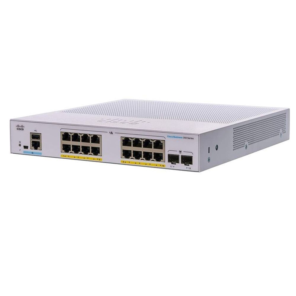 CBS350-16FP-2G-AU - Cisco CBS350 Smart 240W 16-Port Gigabit PoE Switch with 2 SFP Ports