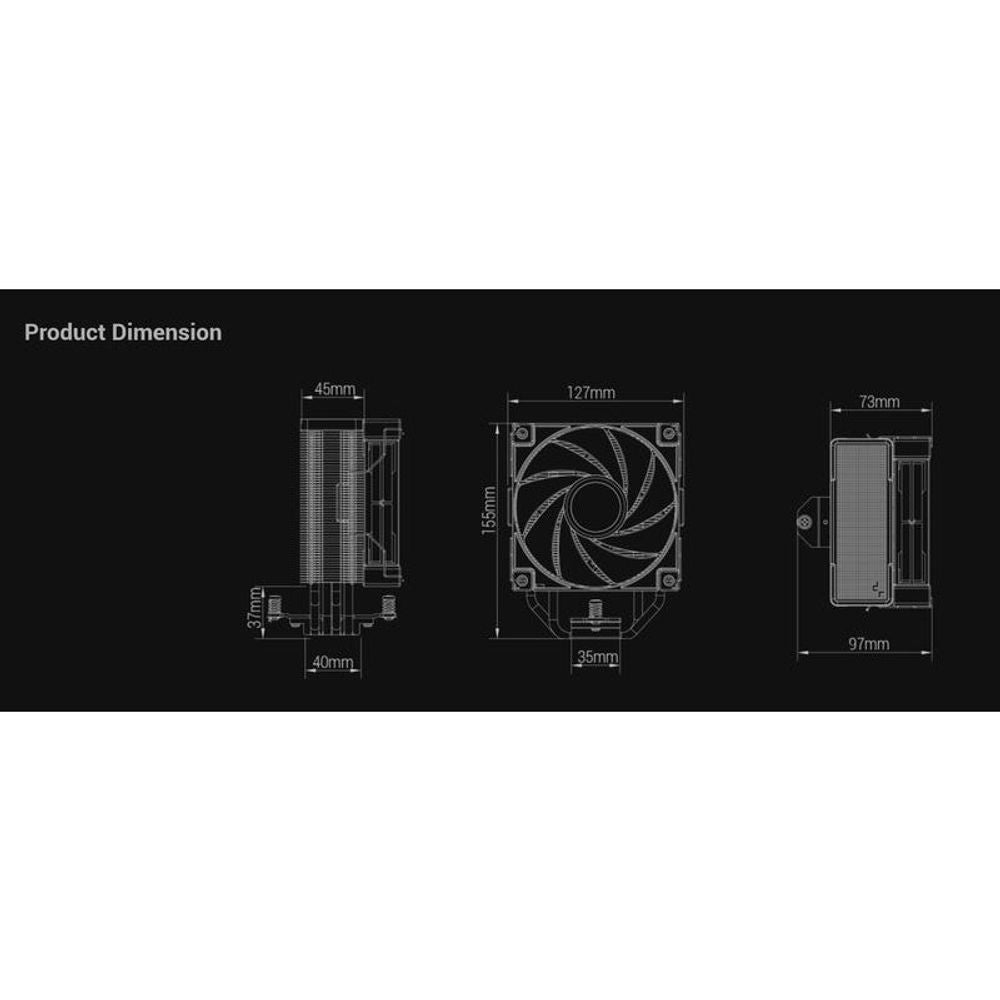 CFAN-DP-AK400ZD - Deepcool AK400 ZERO DARK CPU cooler