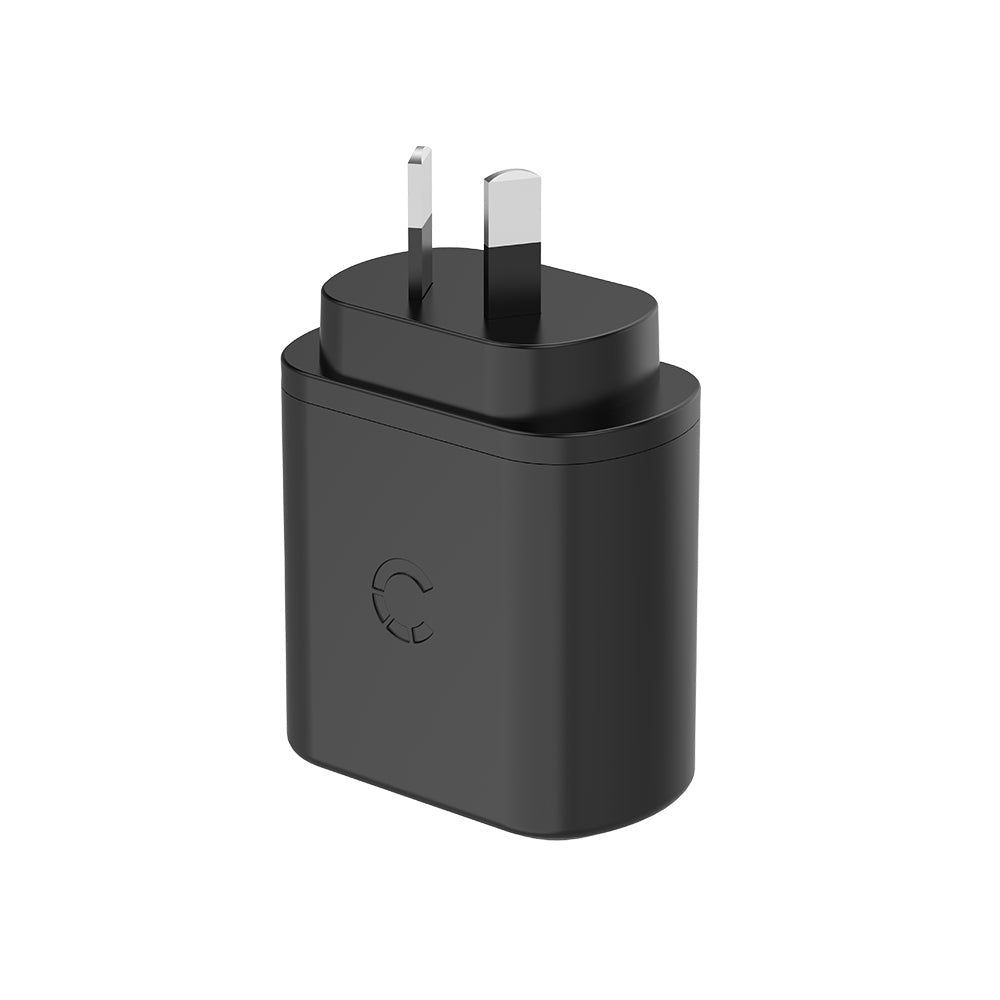 CY3615POFLW - Cygnett 32W USB-C PD Dual Port Wall Charger AU - Black