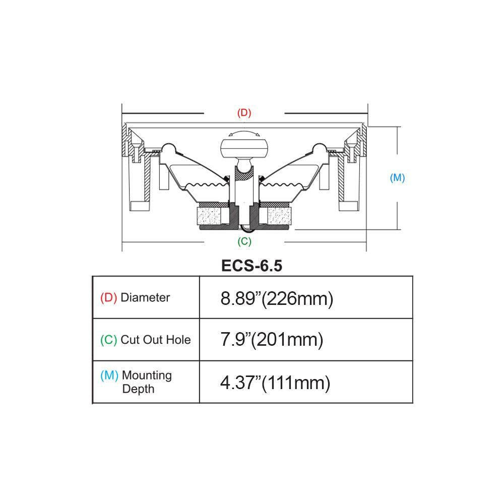 ECS6.5 - IN-CEILING SPEAKERS 6.5" Pair ( ECS6.5 ) – Earthquake Sound