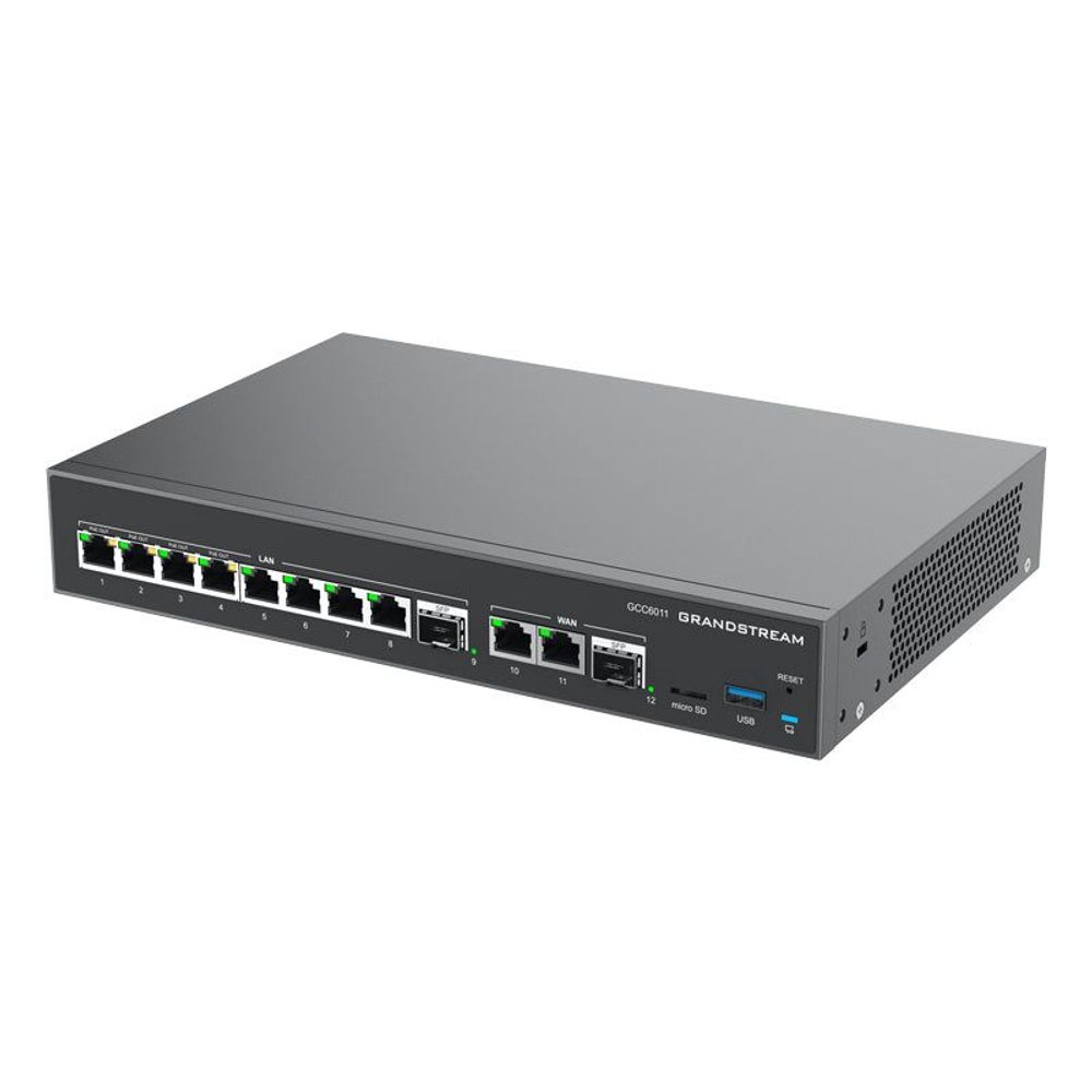 GCC6011 - Grandstream GCC6011 All-In-One 10 Port Gigabit Router with Enterprise Grade Firewall VPN and PBX