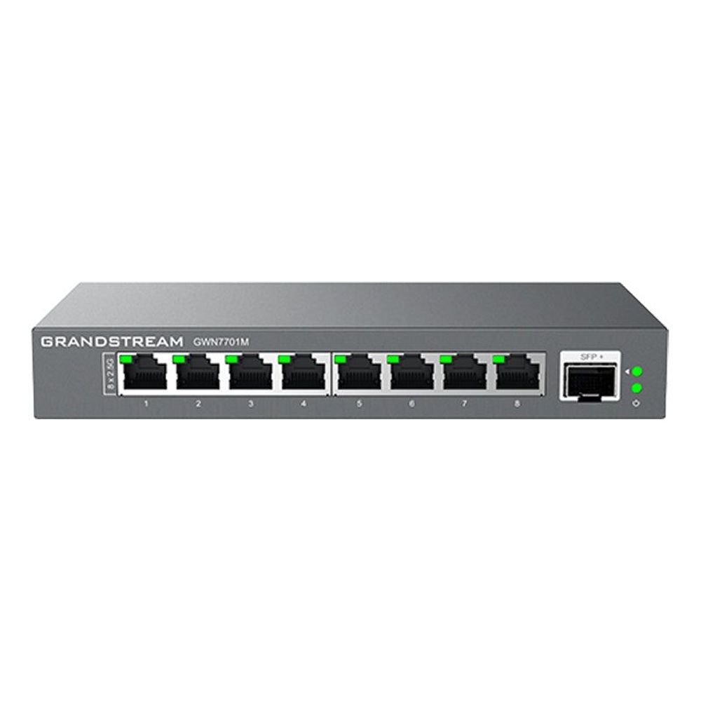 GWN7701M - Grandstream GWN7701M 8 Port 2.5 Multi-Gigabit, 1 x SFP+ Unmanaged Ethernet Switch