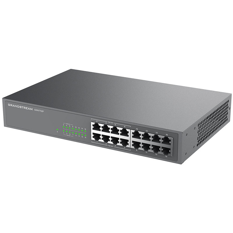 GWN7702P - Grandstream GWN7702P 16 Port Gigabit Unmanaged Network Switch with 8 Ports PoE