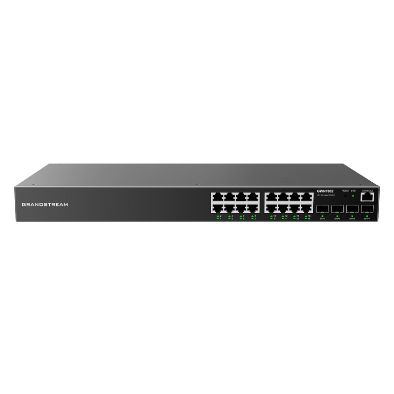 GWN7802 - Grandstream GWN7802 16 Port Gigabit Managed Ethernet Switch