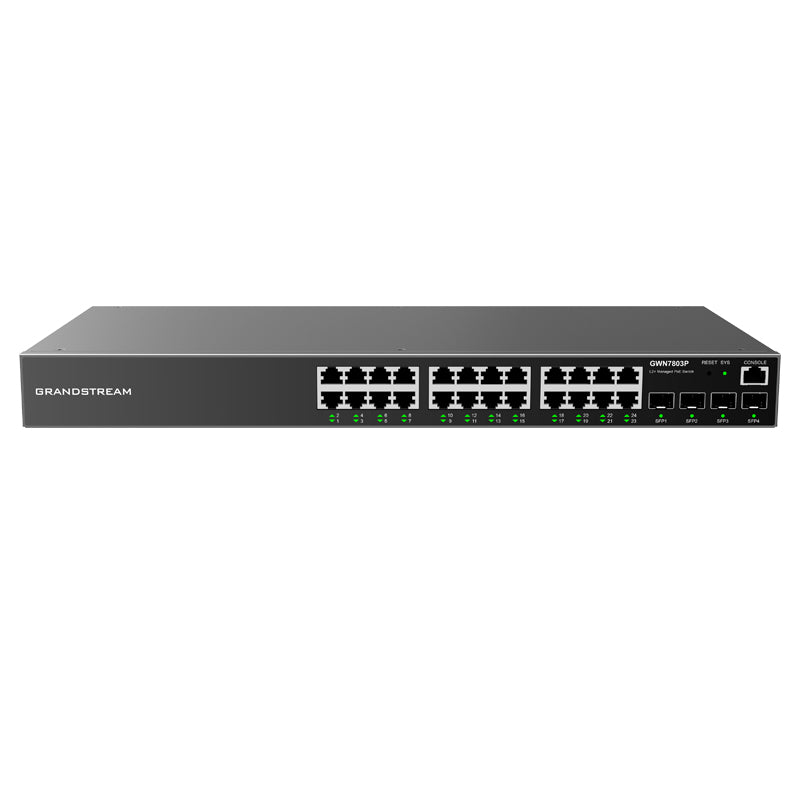 GWN7803P - Grandstream GWN7803P 24 Port Gigabit PoE Managed Switch