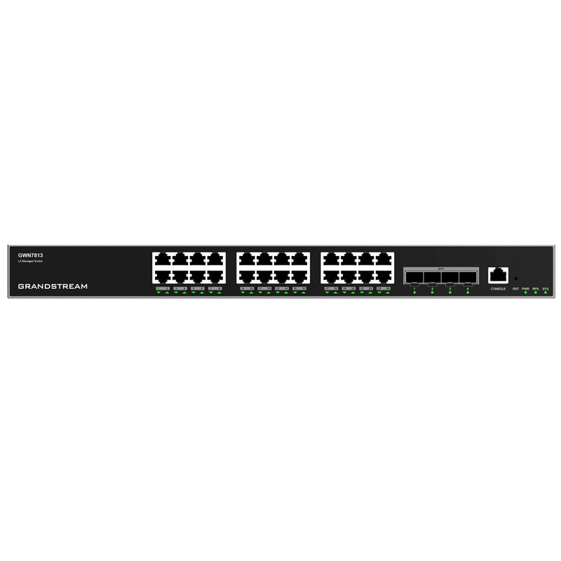 GWN7813 - Grandstream GWN7813 Enterprise Layer 3 Managed network Switch with 24 x GigE and 4 x SFP+