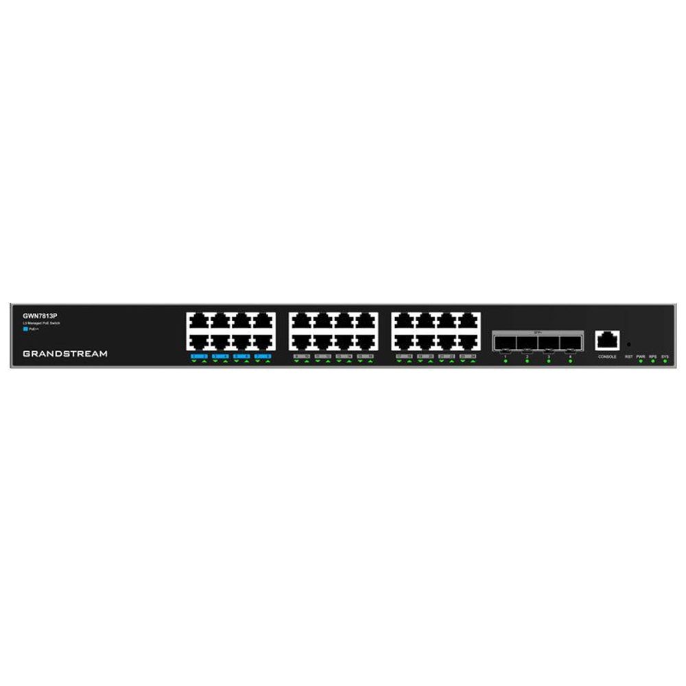 GWN7813P - Grandstream GWN7813P Enterprise Layer 3 Managed PoE++ Network Switch with 24 x GigE and 4 x SFP+