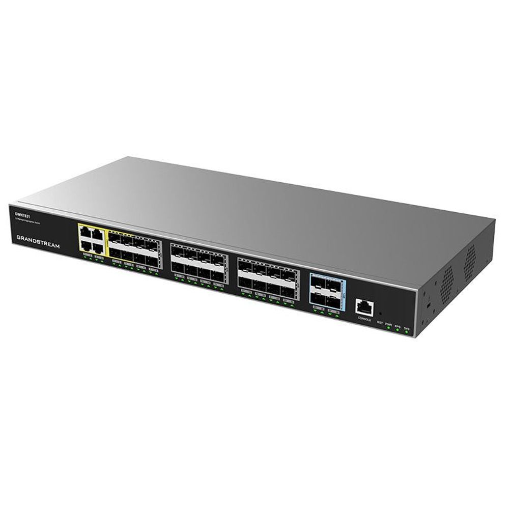 GWN7831 - Grandstream Enterprise Layer 3 Managed Aggregation Switch, 20 x SFP, 4 x SFP/GigE Combo, 4 x SFP+, Redundant PSU Support