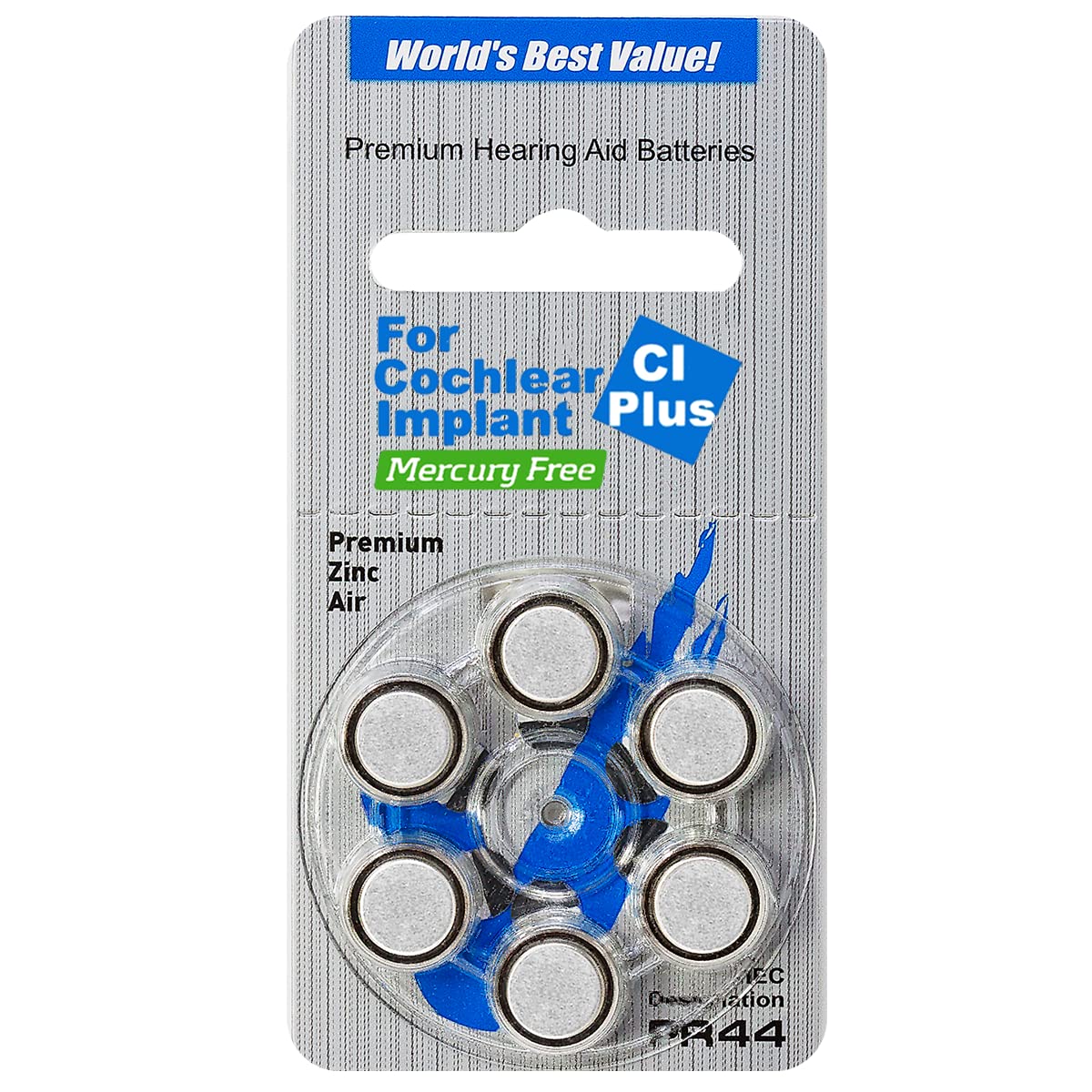 Hearing Aid Batteries (Box of 60 Batteries) 675 Blue Cochlear Implant Batteries