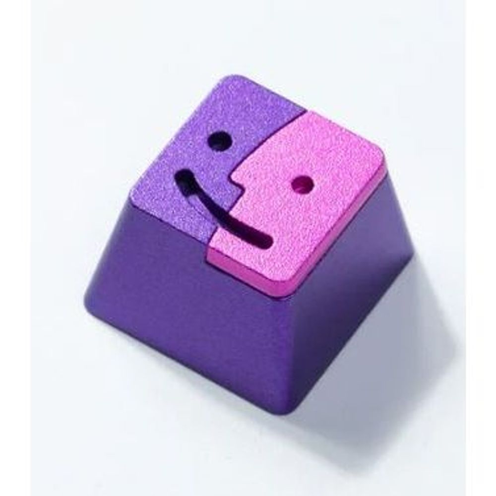 KEYC-AT-23 - Smile Aluminium Alloy Purple Artisan Keycap (1u)