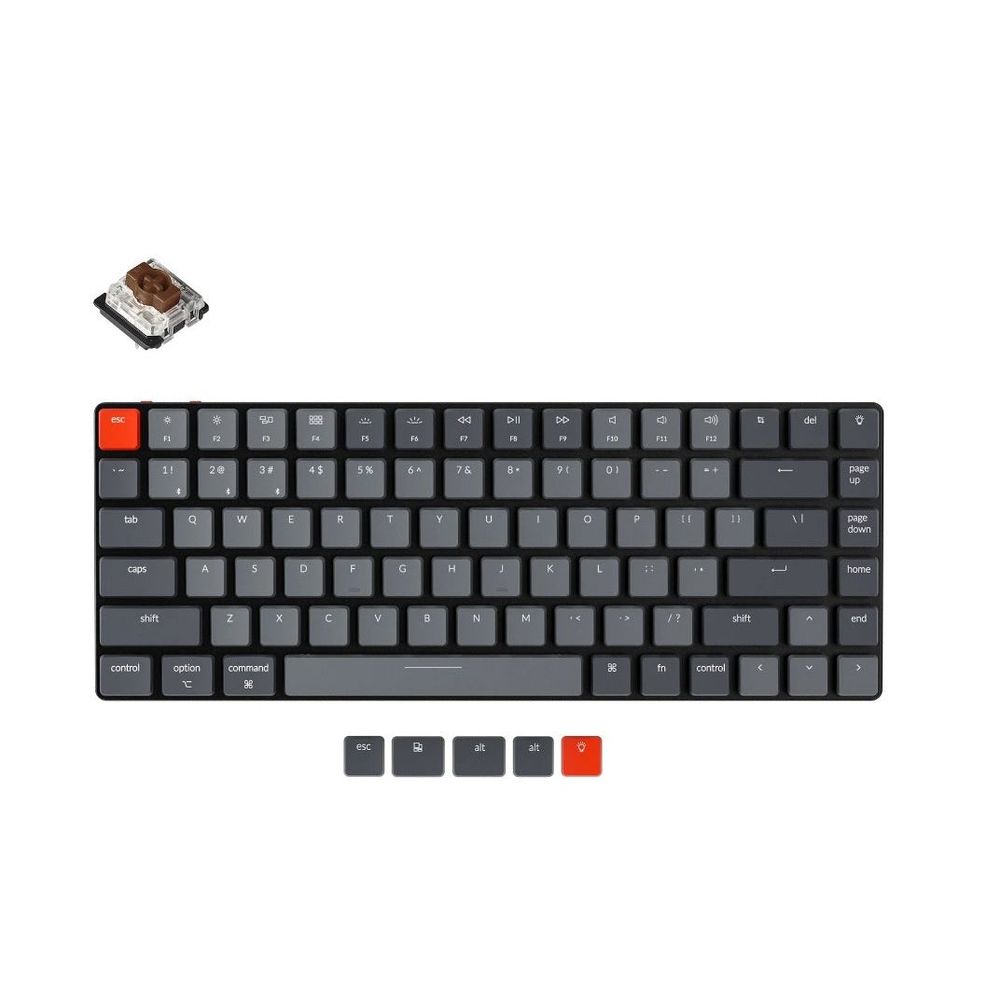 KEYC-K4-C3 - Keychron K4-C3, 96% layout 100 Keys, Brown Switch, RGB, Aluminum Frame, Gateron G Pro, Mechanical Wireless Keyboard