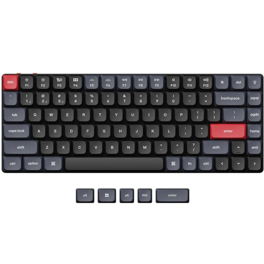 KEYC-K3P-H1 - Keychron K3P-H1, 75% Layout 84 Keys, Red Switch, RGB, QMK/VIA, Hot-Swap, Low Profile Gateron, Mechanical Wireless Keyboard Pro