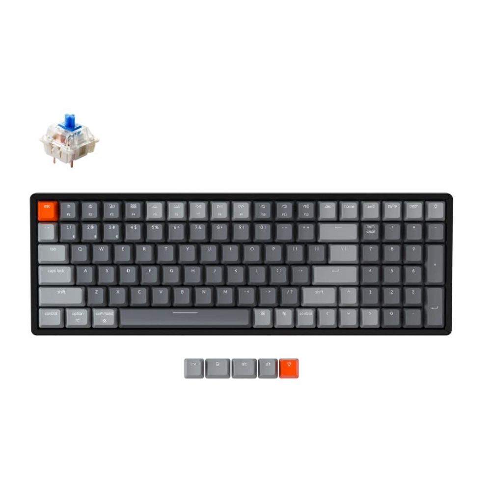 KEYC-K4-J2 - Keychron K4-J2, 96% Layout 100 Keys, Blue Switch, RGB, Aluminum Frame, Hot-Swap, Gateron G Pro, Mechanical Keyboard,