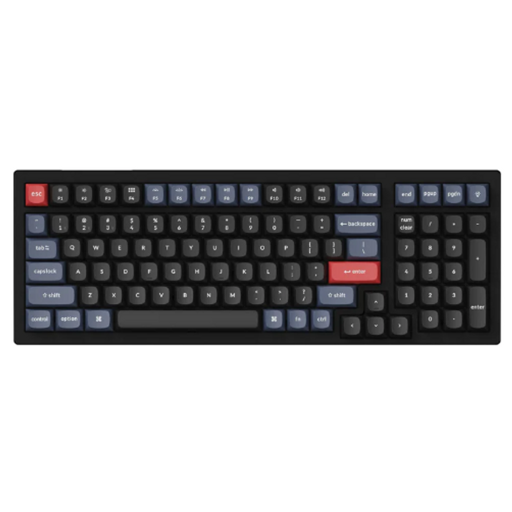 KEYC-K4P-G2 - Keychron K4P-G2 96% Blue Switch White Backlit Black Hot Swap QMK/VIA Wireless Mechanical