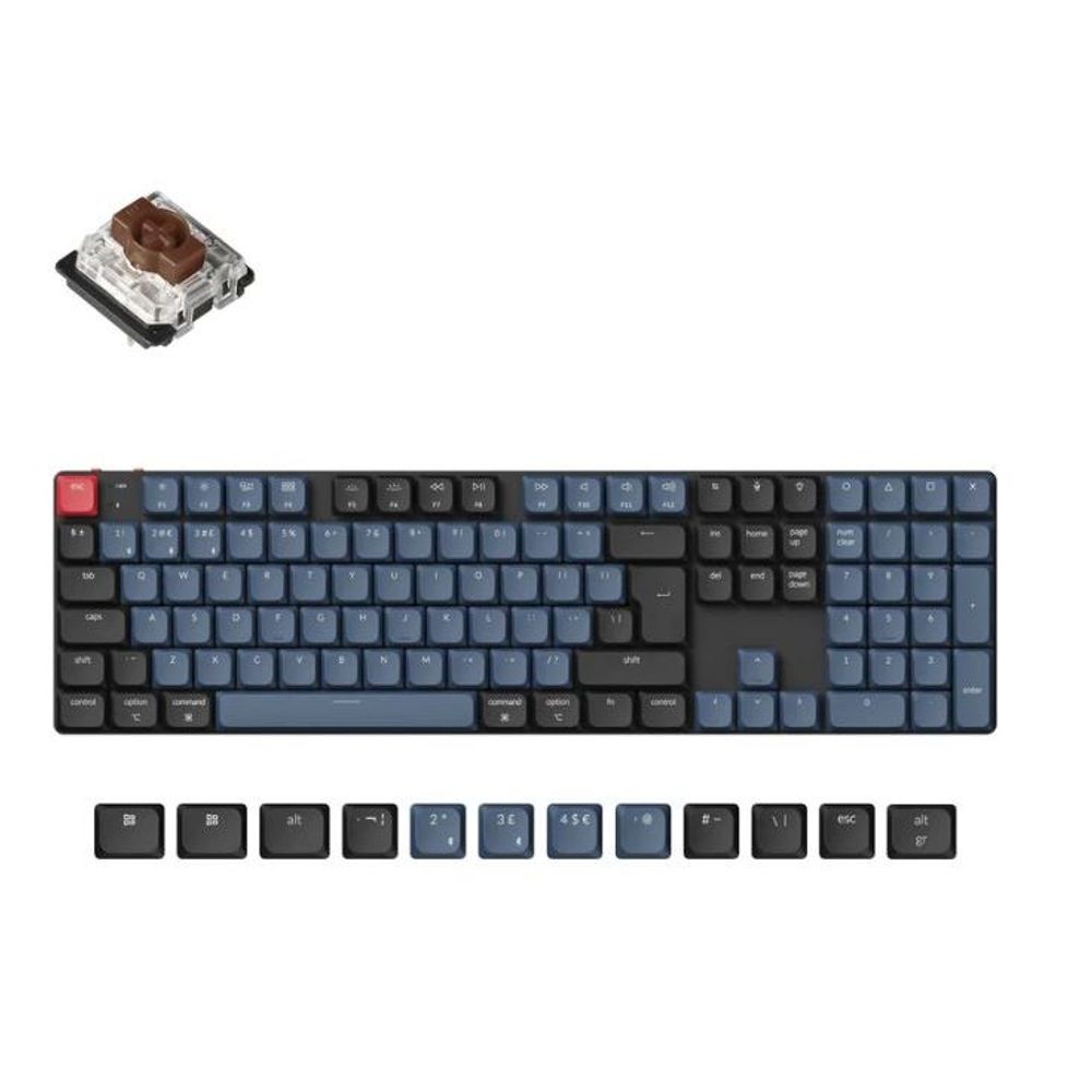 KEYC-K5P-H3 - Keychron K5P-H3 100% Full Size Layout, Brown Switch, RGB Backlight, Black, Hot Swap, QMK/VIA Wireless ,Mechanical Keyboard Pro