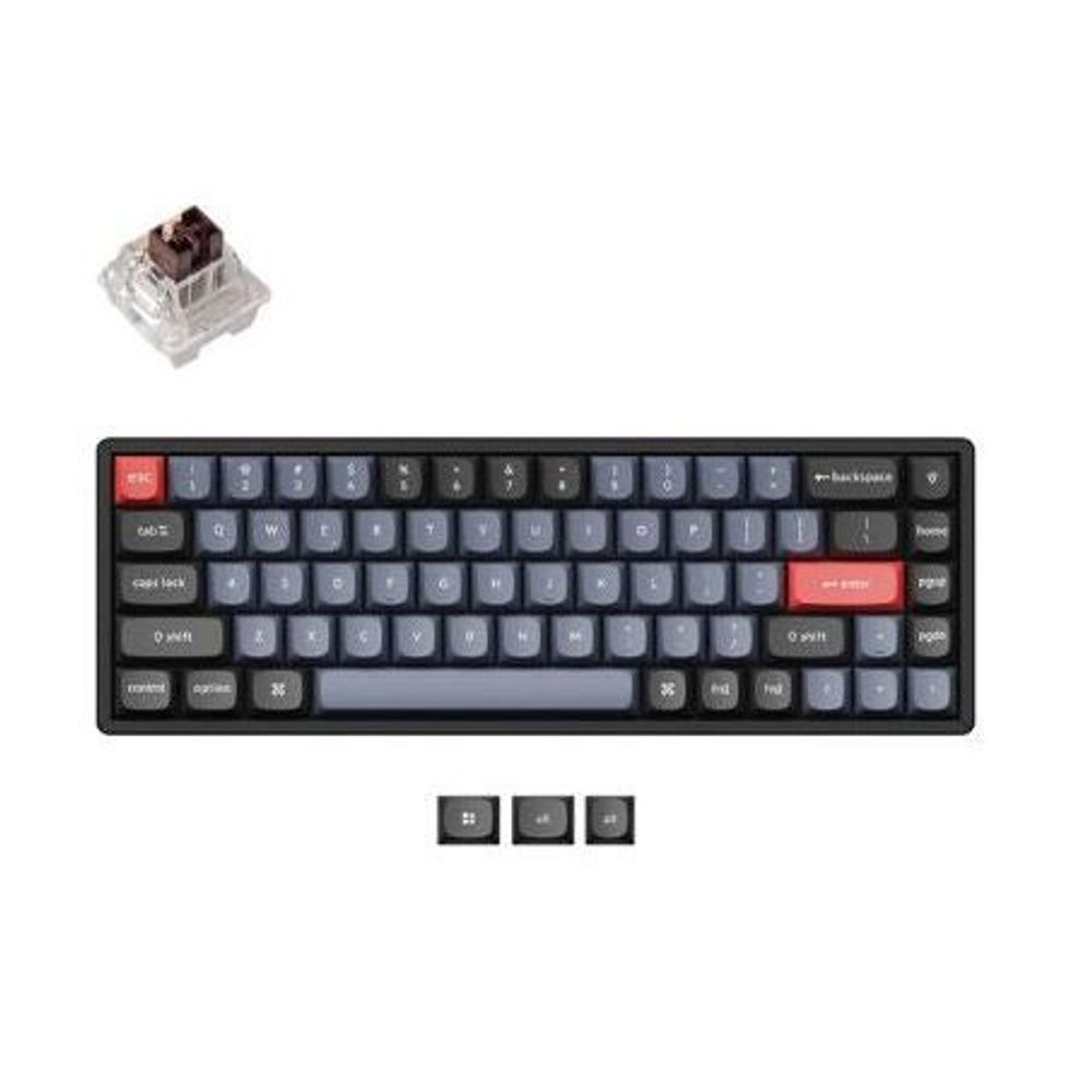 KEYC-K6P-J3 - Keychron K6P-J3, 80% TKL Layout 87 Keys, Brown Switch, RGB, Aluminium Frame, Hot-Swap, Keychron K Pro, Wireless Keyboard Pro