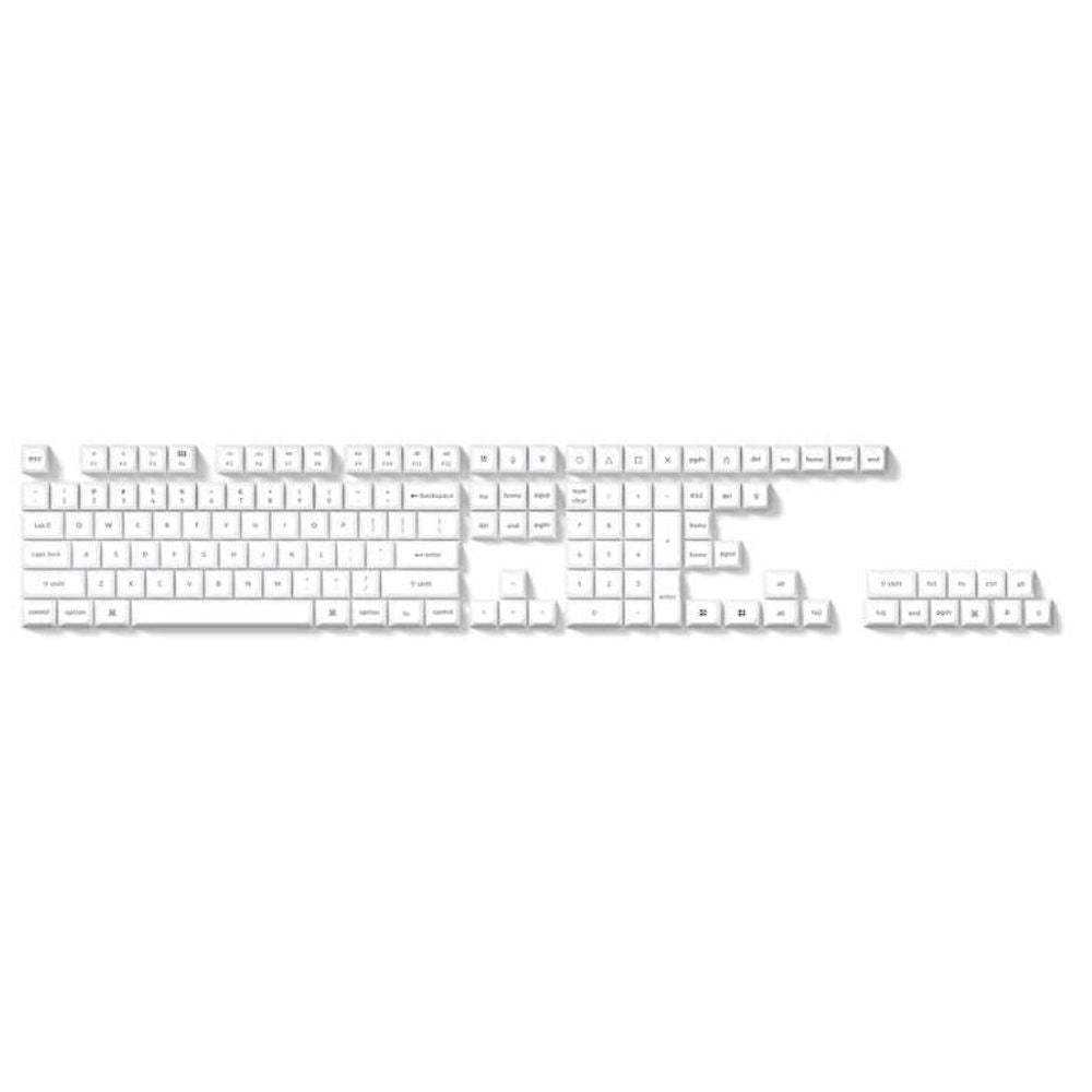 KEYC-PBT-05 - Keychron Double Shot OSA PBT Keycap Full Keycap Set - Black Lettering on White Keys