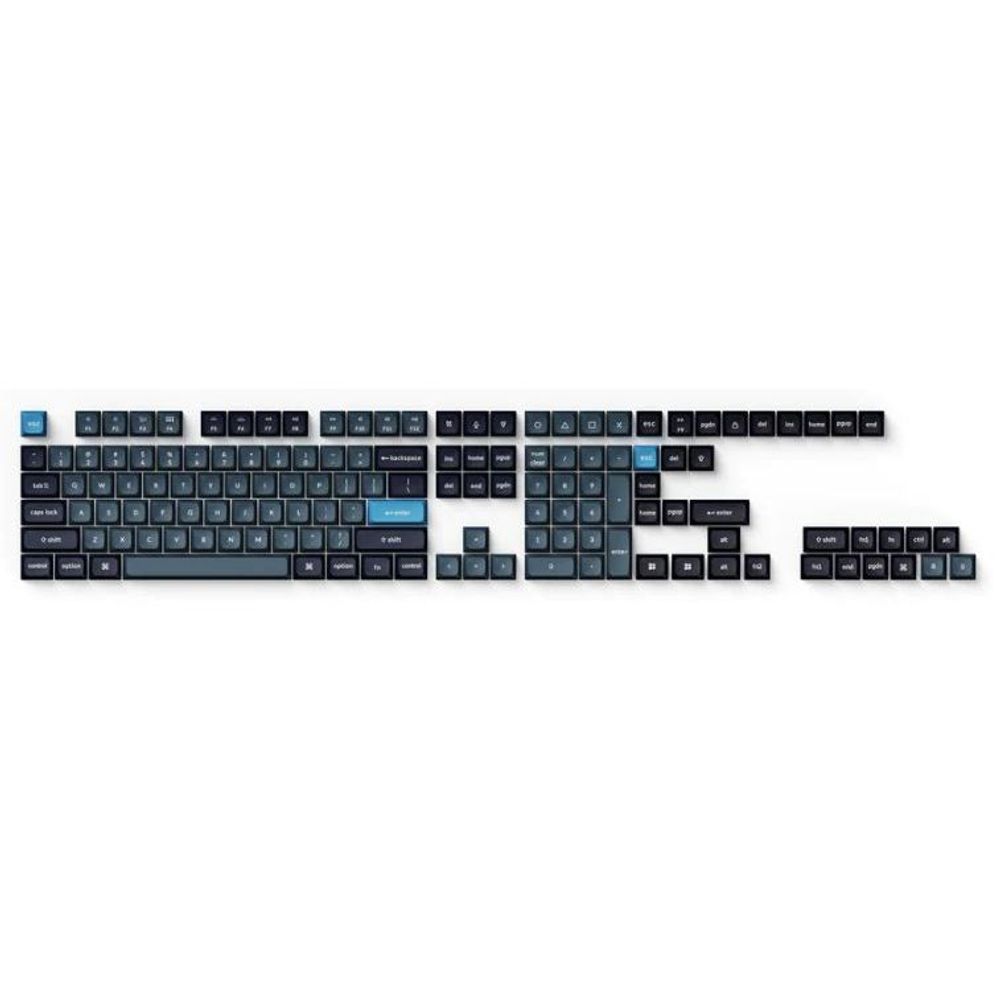 KEYC-PBT-45 - Keychron Double Shot KSA PBT Keycap Full Keycap Set - Dark Gray and Grayish Blue