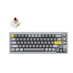 KEYC-Q2-D3 - Keychron Q2-D3, 65% Layout 68 Keys, Brown Switch, RGB, Grey Frame, Hot-Swap, Gateron G Pro, Mechanical Wired Keyboard