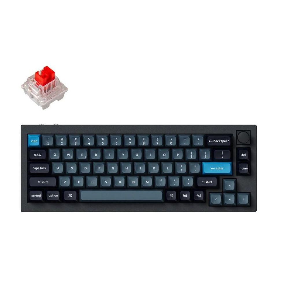 KEYC-Q2P-M1 - Keychron Q2P-M1, 65% Layout 68 Keys, Red Switch, RGB, Black Aluminium Frame, Hot-Swap, QMK, Keychron Pro, Mechanical Wireless Keyboard, With Knob