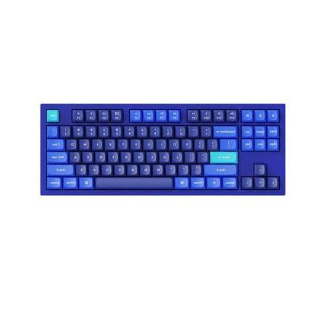 KEYC-Q3-J1 - Keychron Q3-J1, 80% TKL Layout 87 Keys, Red Switch, RGB, Blue Frame, Hot-Swap, Gateron G Pro Red, Mechanical Wired Keyboard