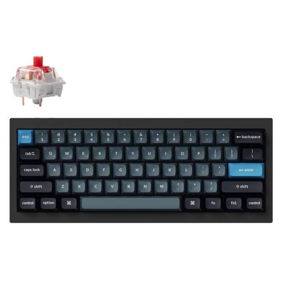 KEYC-Q4P-C1 - Keychron Q4P-C1, 60% Layout, Red Switch, RGB Backlight, Black, Hot Swap, QMK/VIA, Wireless Mechanical Pro