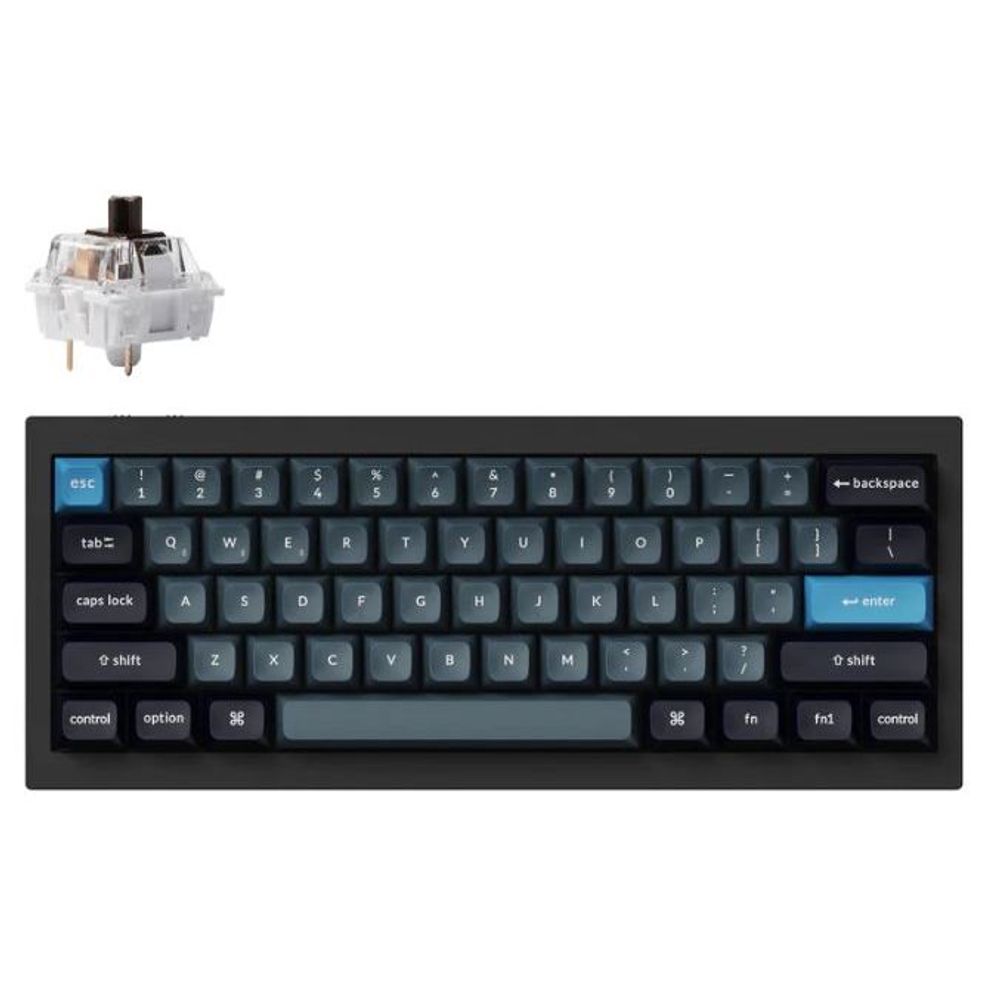 KEYC-Q4P-C3 - Keychron Q4P-C3, 60% Layout, Brown Switch, RGB Backlight, Black, Hot Swap, Mechanical Wireless Pro