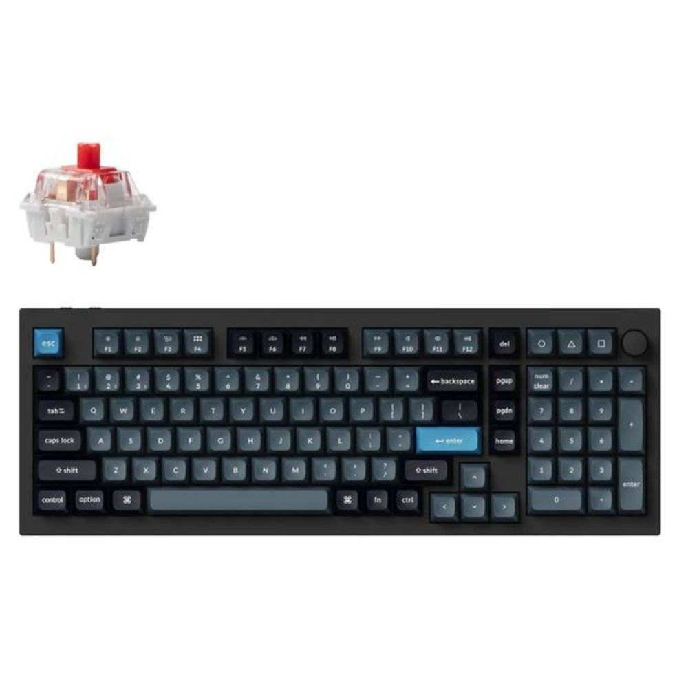 KEYC-Q5P-M1 - Keychron Q5P-M1, 96% Layout, Red Switch, RGB Backlight, Black, Hot Swap, QMK/VIA, Wireless Mechanical Pro, Knob