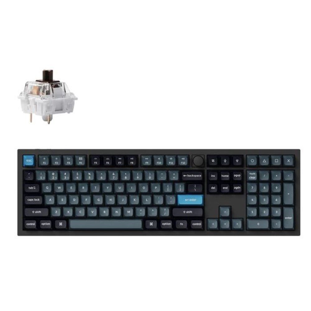 KEYC-Q6P-M3 - Keychron Q6P-M3, 100% Layout, Brown Switches, Carbon Black, Hot Swap, QMK/VIA, Wireless Mechanical, Pro, Knob