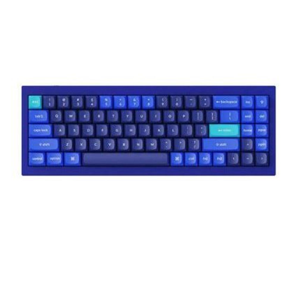 KEYC-Q7-J3 - Keychron Q7-J3, 70% Layout 72 Keys, Brown Switch, RGB, Blue Frame, Hot-Swap, QMK, Gateron G Pro, Mechanical Wired Keyboard