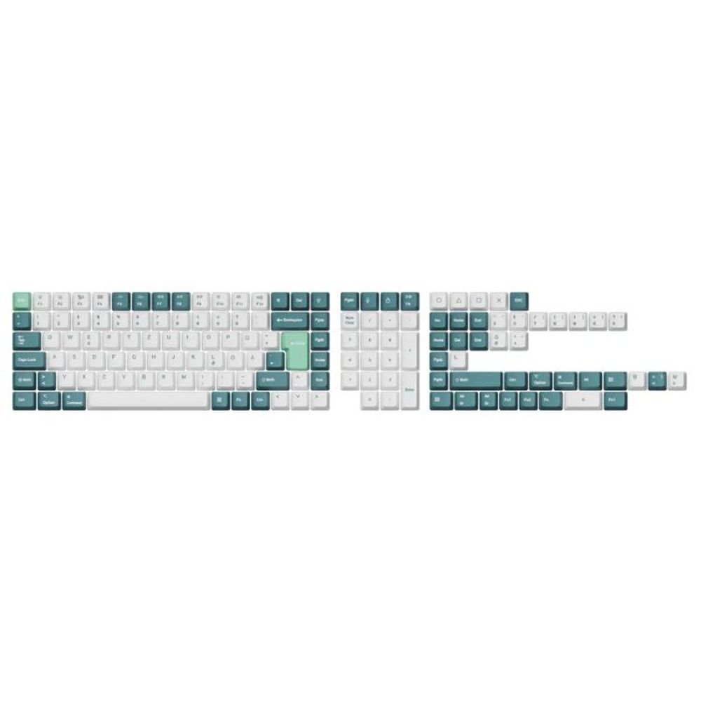 KEYC-T10 - Keychron OEM Dye-Sub PBT Full Set Keycap Set - White Mint - DE-ISO