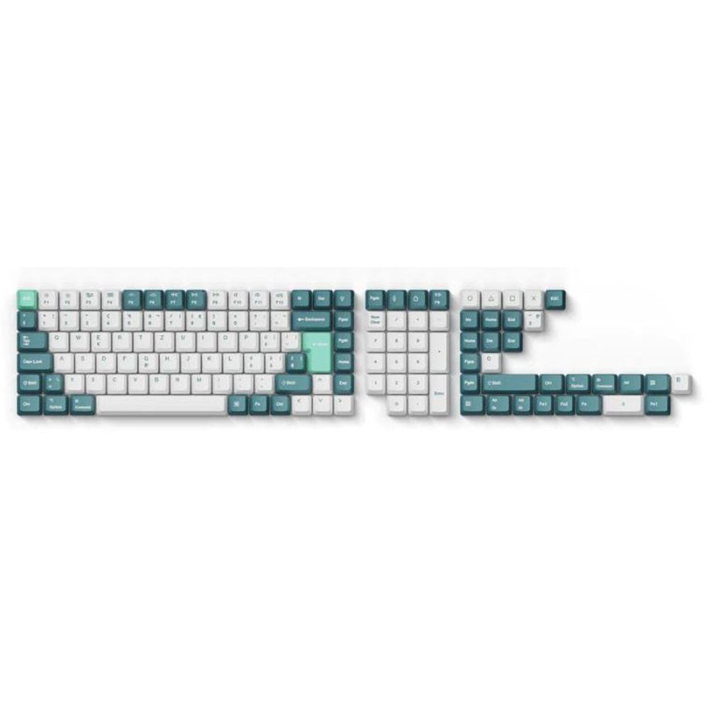 KEYC-T26 - Keychron OEM Dye-Sub PBT Full Set Keycap Set - White Mint - Swiss-ISO