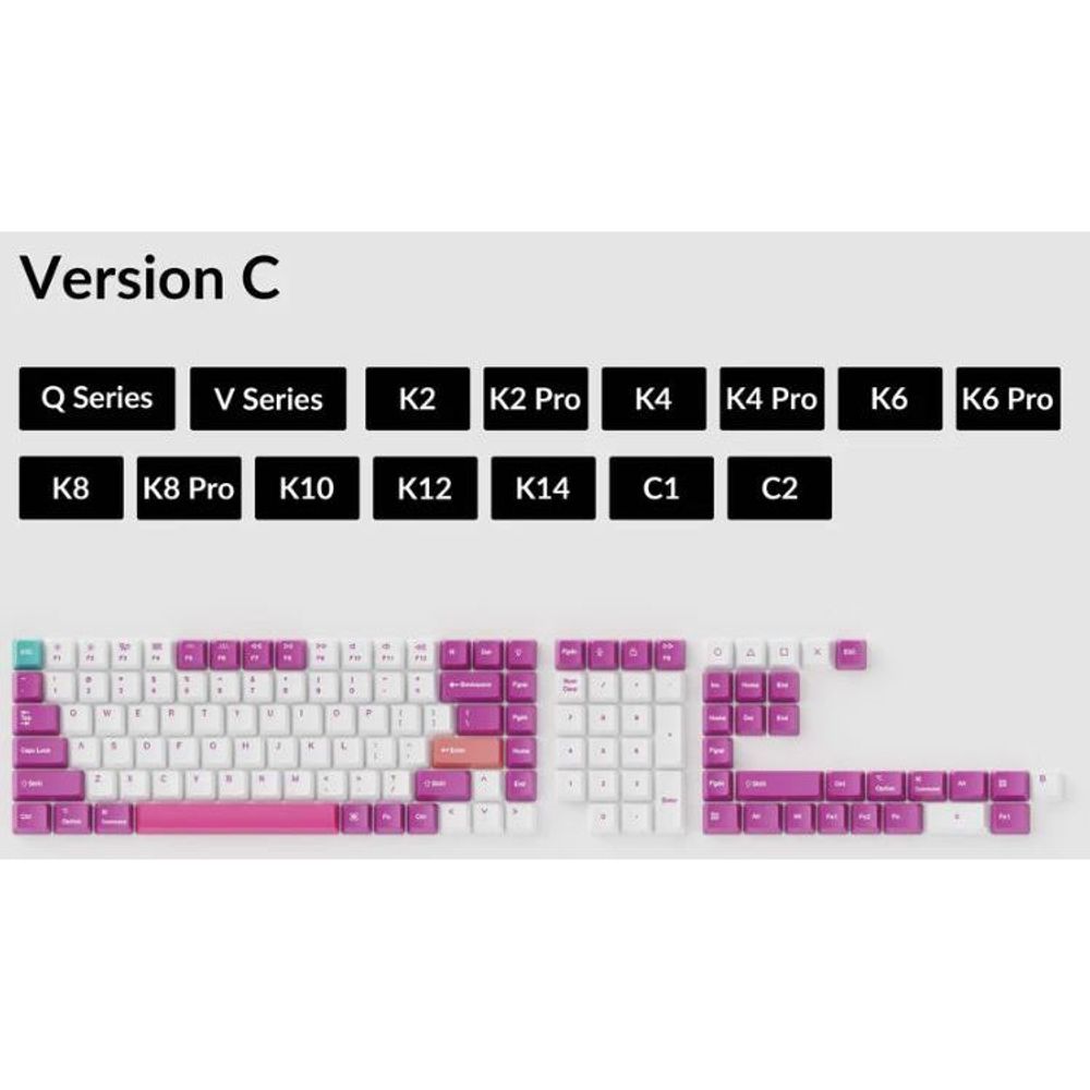 KEYC-T4 - Keychron OEM Dye-Sub PBT Keycap Set - Unicorn Full Set