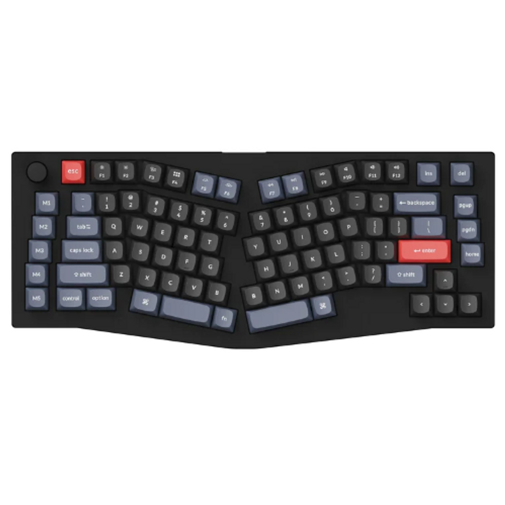 KEYC-V10-D3 - Keychron V10-D3 75% Non Backlit Carbon Black QMK Mechanical Wired with Knob Alice Keyboard