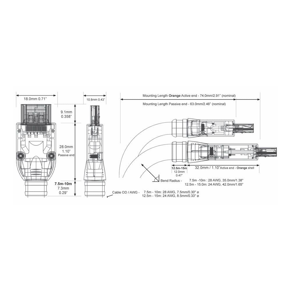 K36136- - Active Copper HDMI Cable PRS3 Series, 4K UHD 18Gbps – Kordz